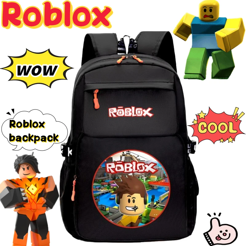 

New Roblox Backpack Creative Cool High-value Cartoon Printed Student Large Capacity Portable Waterproof Lightweight Schoolbag