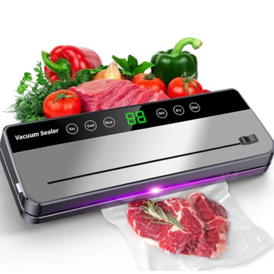 

Вакуумный упаковщик DryMoist с 8 режимами, система для сохранения продуктов 8-в-1, встроенный резак, легко чистится.