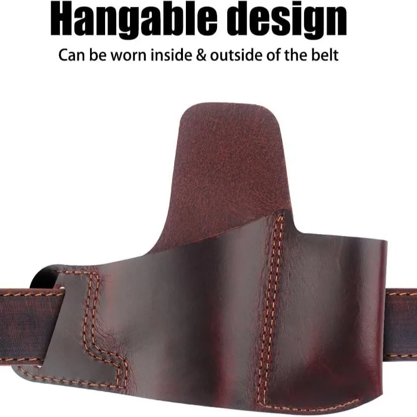 

Cowhide Waist Carrying Tool Set Portable Prop Gun Se t Simple Invisible Tactical Defense Tool Waist Bag Set