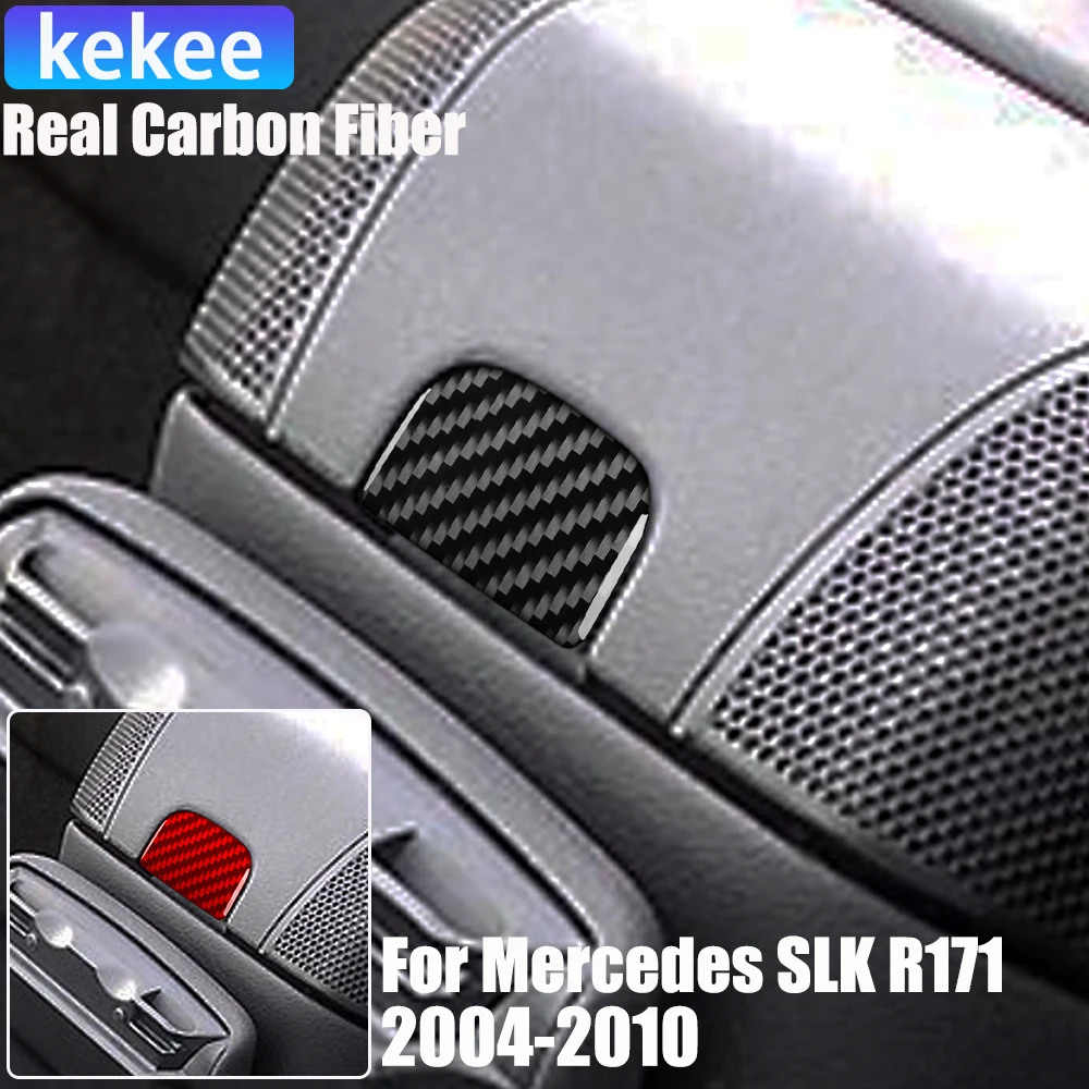 Echte Carbonfaser Autozubehör Aufbewahrungsabdeckung Weicher Aufkleber für Mercedes Benz SLK R171 2004 2005 2006 2007 2008 2009 2010