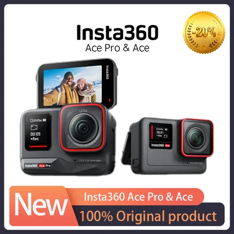 Insta360 Ace Pro - Waterproof Action Camera Co-engineered with Leica, Flagship 1/1.3" Sensor and AI Noise Reduction