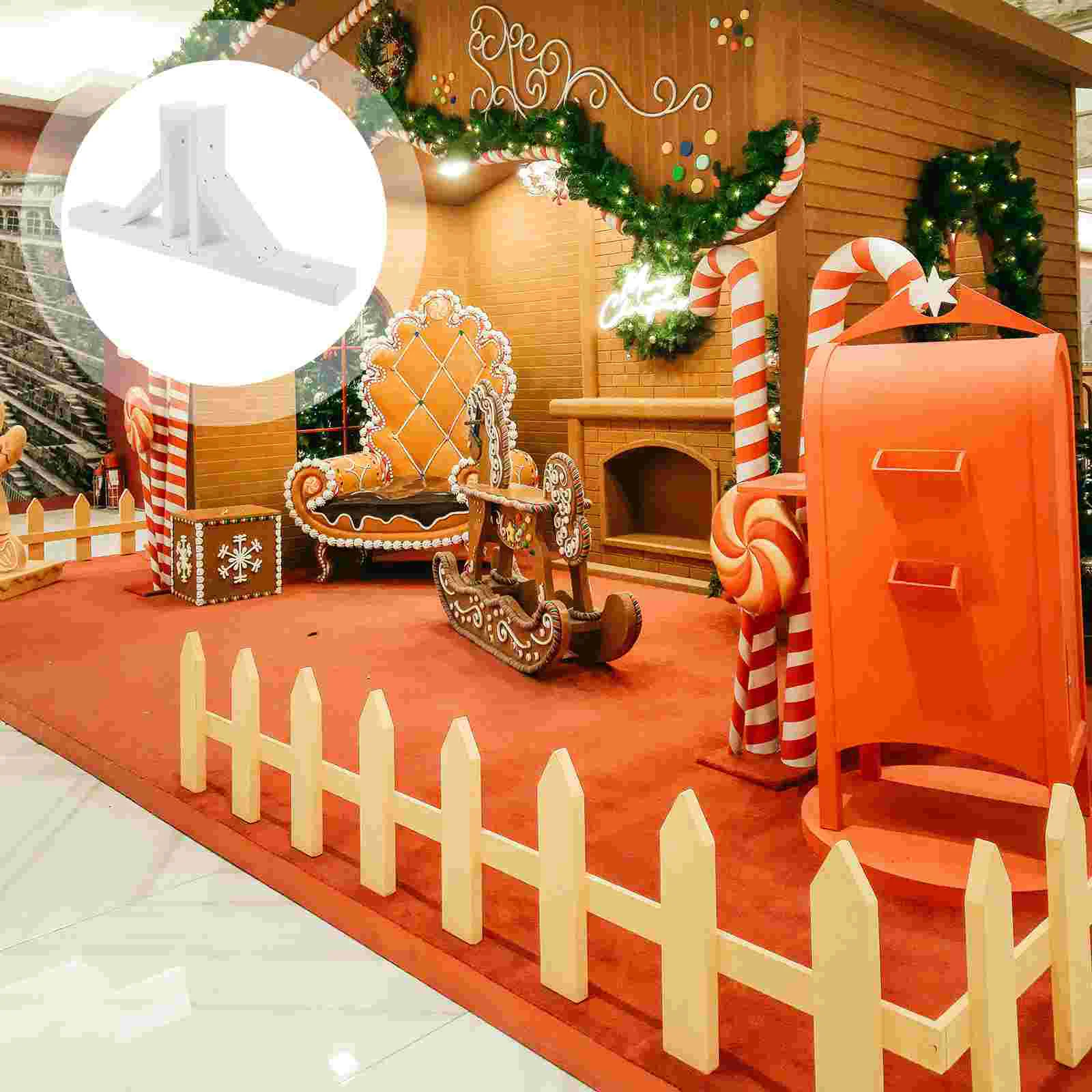 

2 Pcs Fence Base Small Border Holder Parts Privacy Feet Convenient for Fences Kit Stand Support Supplies Garden