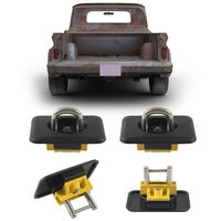 Pack of 4 Truck Bed Tie Down Anchors Retractable Rings set for Secure Hauling