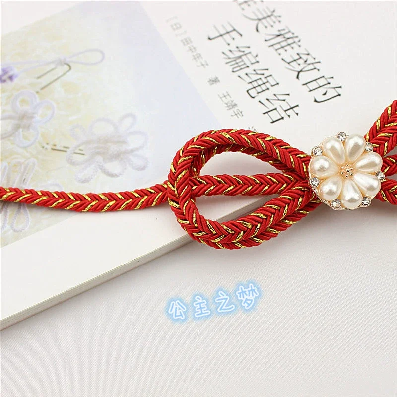 เข็มขัดโอบิอเนกประสงค์แบบใหม่สำหรับชุดกิโมโนและยูกาตะ |   ดีไซน์รูปทรงดอกไม้ผีเสื้อประดับด้วยไข่มุกและคริสตัล โอบิ-จิเมะ ที่ประณีตอย่างยิ่ง