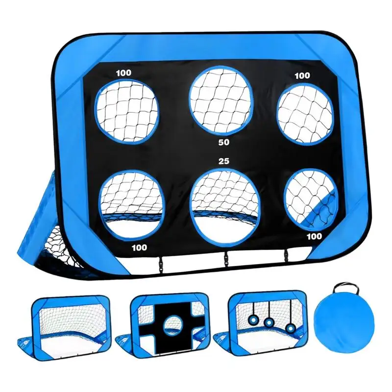 

Kids Soccer Goal 4 Goal Modes Football Training Shooting Target Net Soccer Practice Shot Net Free Kick Practice Shooting tools