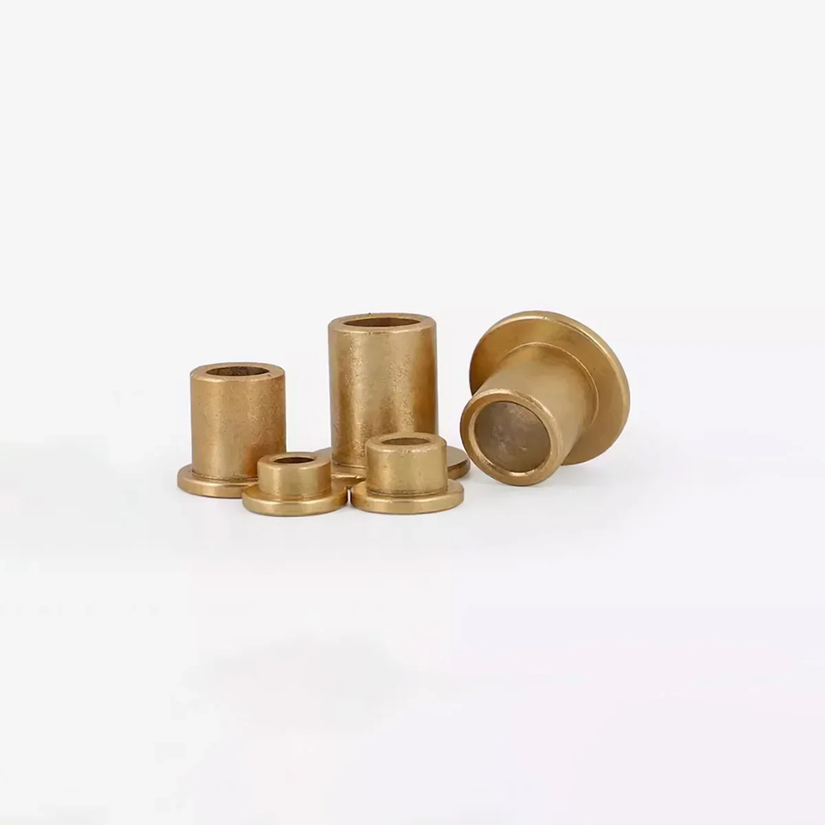 Powder Metallurgy Oil Containing Copper Sleeve / Flange With Edge Stepped Copper Bearing M4-M30