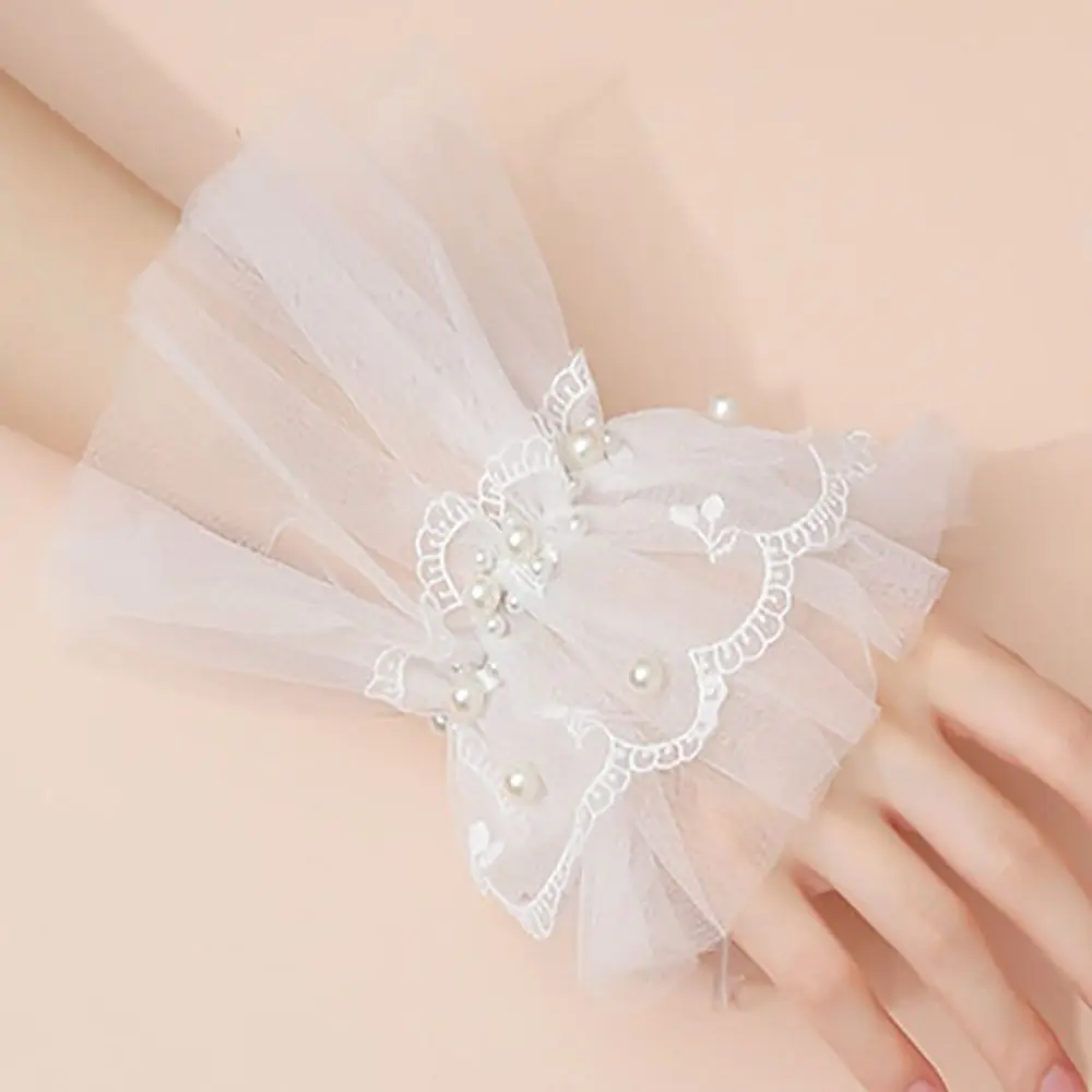 

Victorian Detachable Sleeves Cuffs Detachable Costume Accessory Lace Ruffled Wrist Soft Comfortable Fake Sleeves Cuffs Wedding
