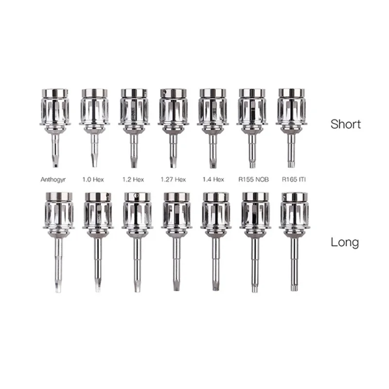 2Pcs Dental Universal Implant Torque Screwdrivers Stainless Steel Hand Driver Kit for Restoration