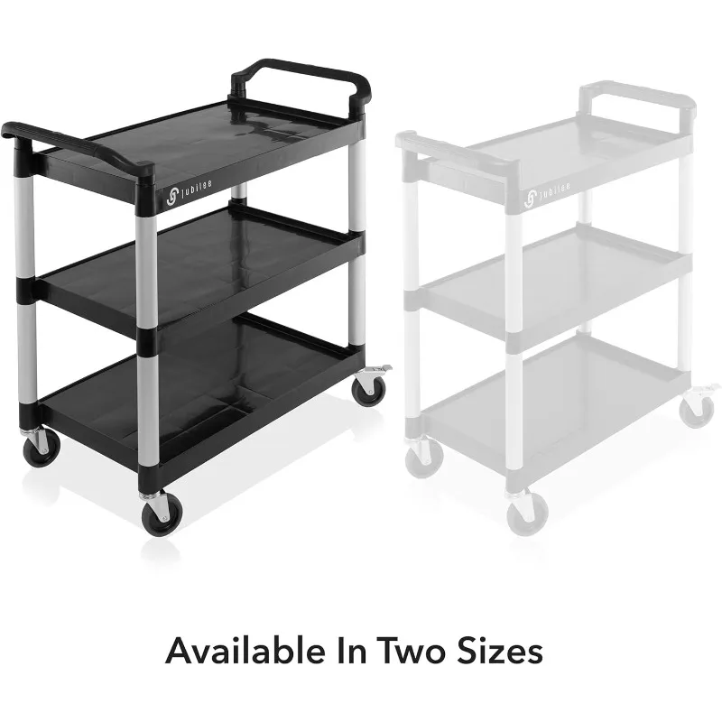 Jubilee Heavy-Duty 3-Tier Utility Service Cart with Wheels, 40.25" x 38.5"