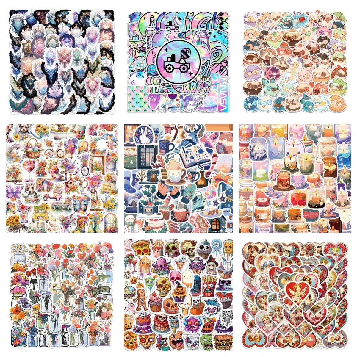 10/30/50PCS Nieuwe Cartoon Bloem Wereld Stickers Mobiele Telefoon Gevallen Laptops DIY Skateboard Tassen Koelkast Decoratieve groothandel