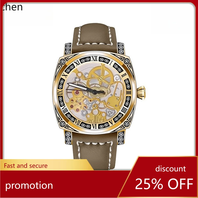 Zml classic business men's watch - stainless steel & leather strap
