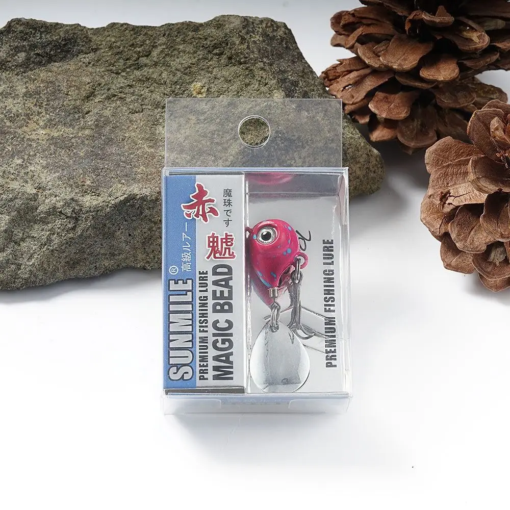 Señuelo VIB de metal con anzuelo triple para pesca de hielo