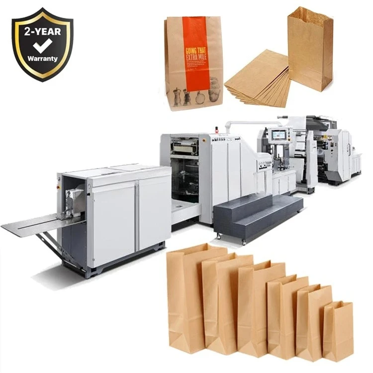 YG Customized Fully Automatic Kraft Brown Paper Bag Making Machine Flat Bottom Craft Shopping Of Paper Bag Making Machine