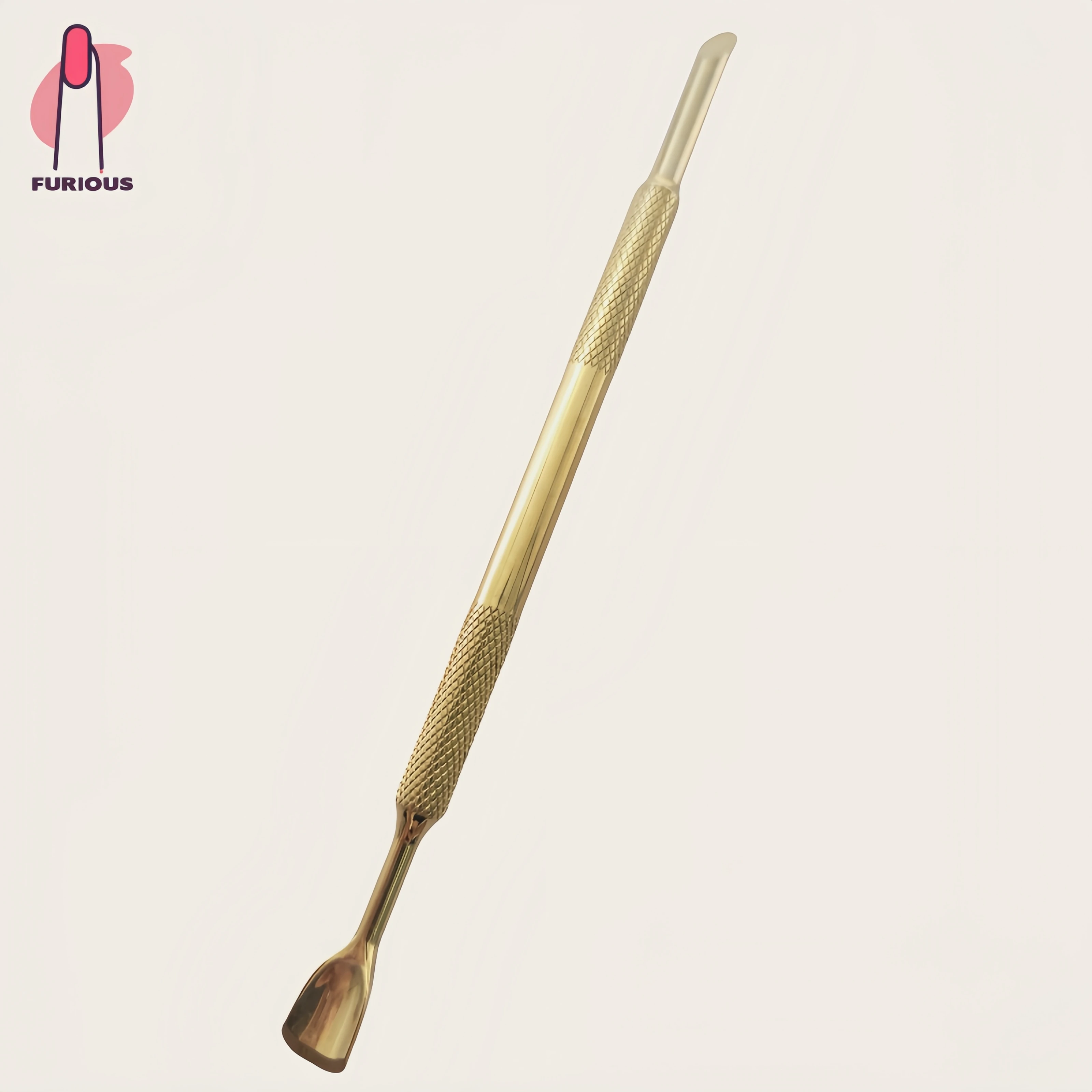 Spingipelle per unghie Strumento in acciaio inossidabile a doppia estremità per unghie Pre lucidatura Rimozione della pelle morta Strumento per il trattamento del manicure