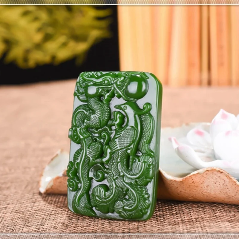 

Hetian Kunlun Seed Material Sheep Fat White Jade Pendant Men Women, and Bri