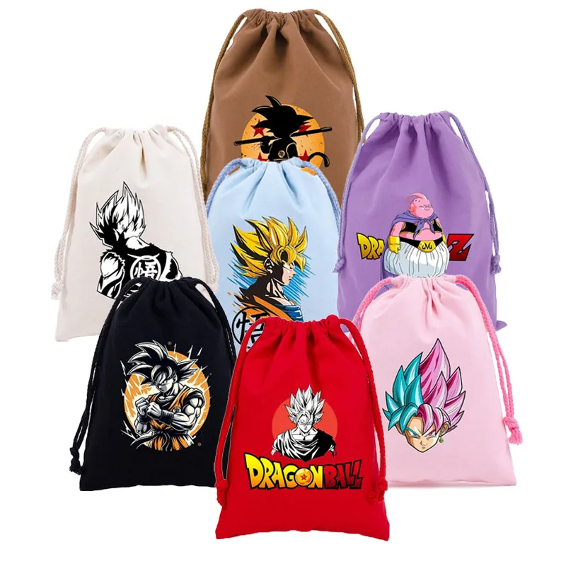 

Dragon Ball Figures Bundle Pocket Goku Cartoon Anime Drawstring Bags Party Decoration Gift Bag Cute Large Capacity Candy Bags