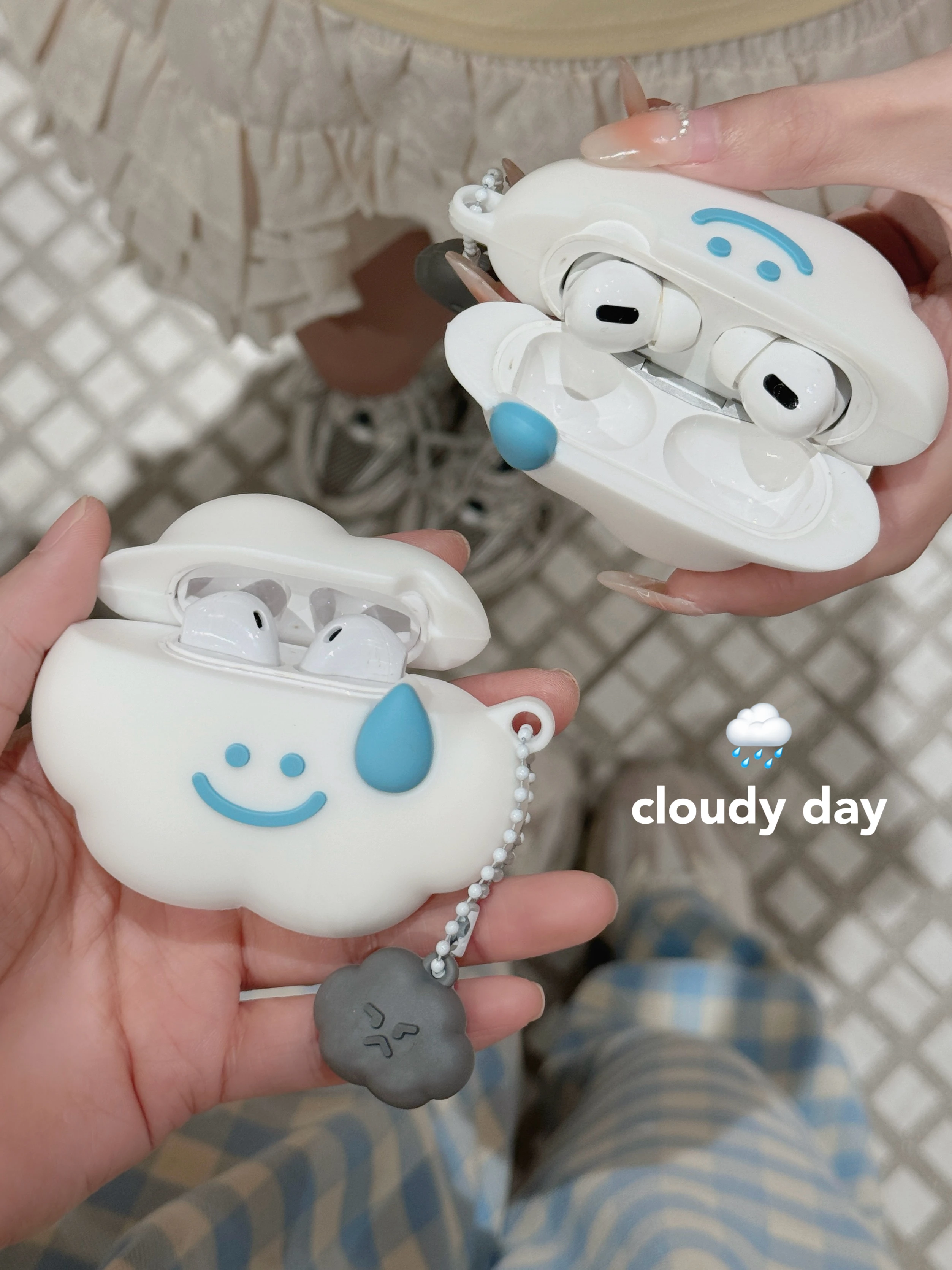 

Cover for Apple AirPods 1 2 3 3rd Case for AirPods Pro 2 Case Cute 3D Silicone INS Clouds Waterproof Earphone Case