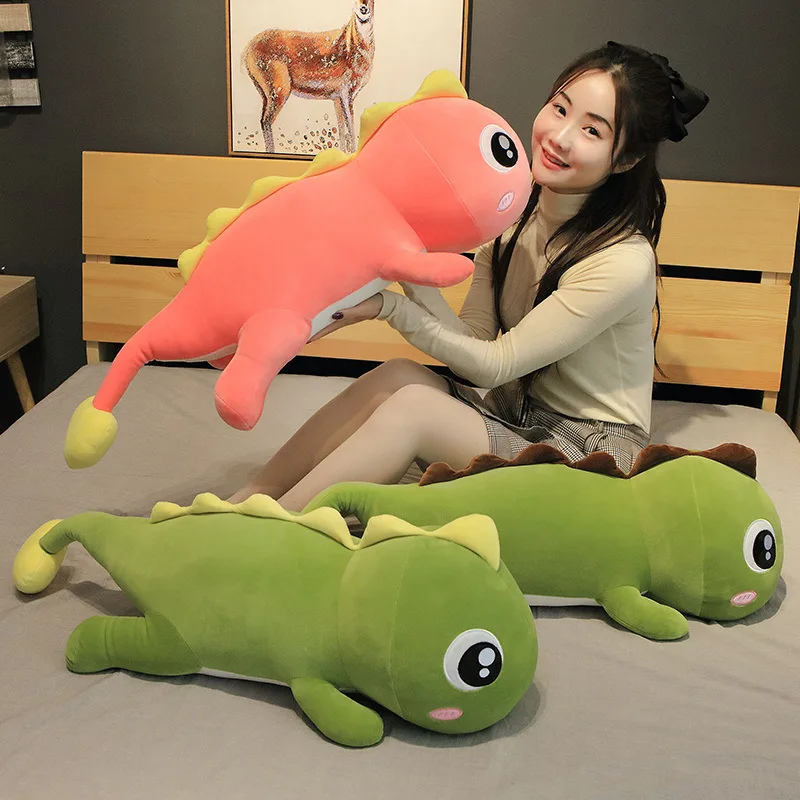 Jouets en peluche dinosaure géant 60cm, oreiller de poupée, grand décoration Kawaii, poupée animale, oreiller doux pour enfants, cadeau d'anniversaire