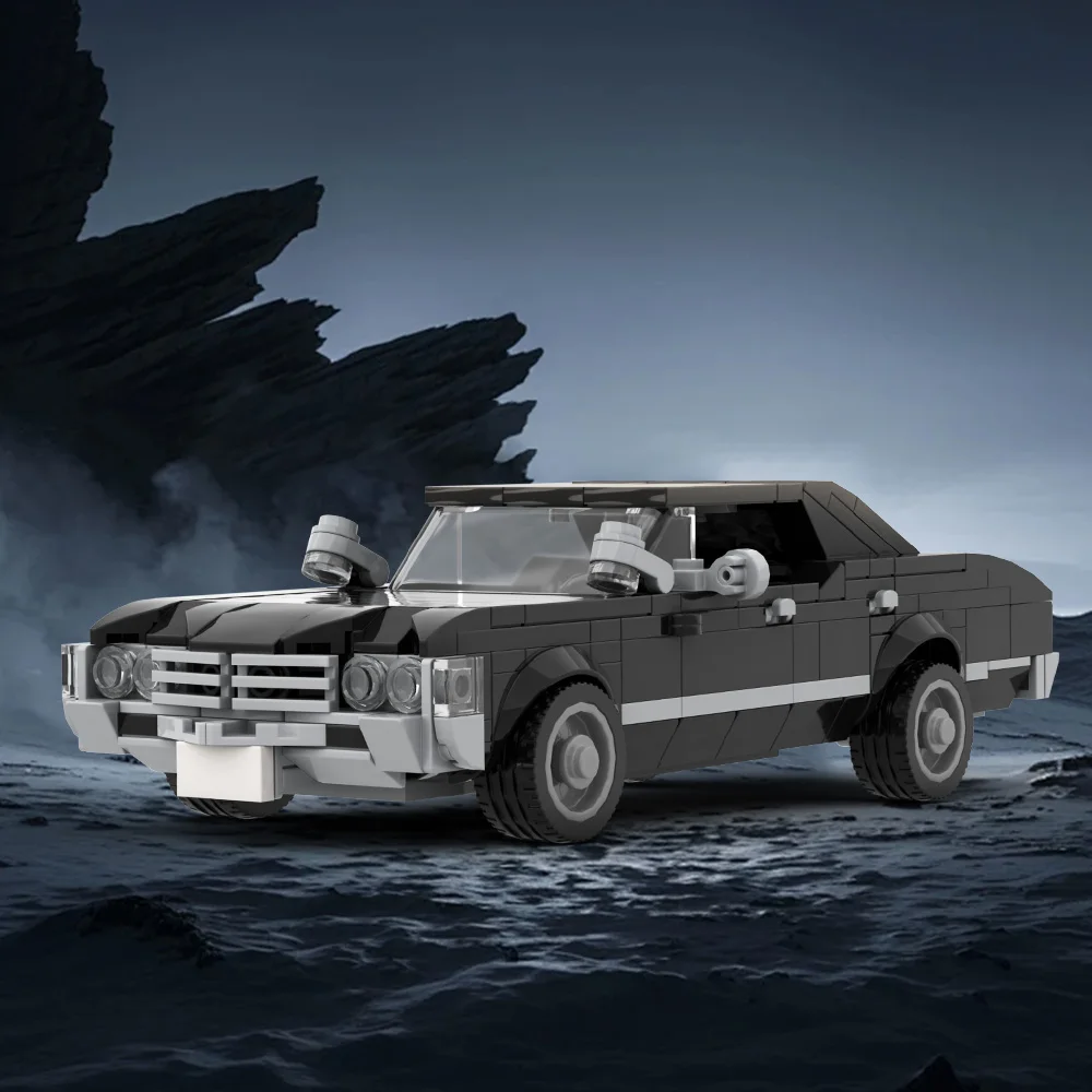 MOC سيارة سباق الطريق 1967 إمبالا من مكعبات البناء الخارقة IMSA 1975 1:8 نموذج الطوب لتقوم بها بنفسك لعبة مجمعة للأطفال هدية #3