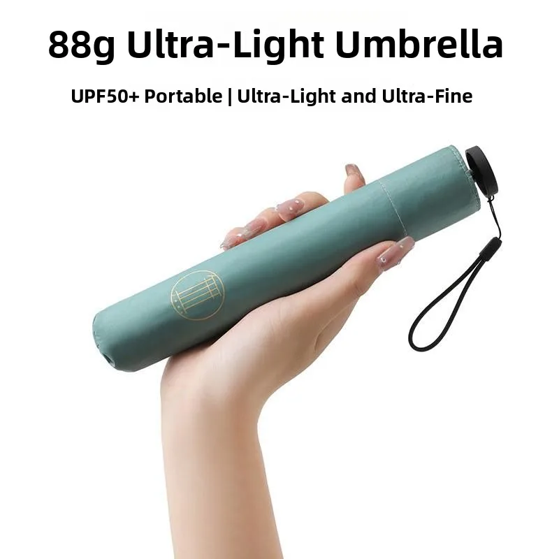

Ultra-light Portable Tee Carbon Fiber Pencil Umbrella UV Protection Gel Portable Sun Rain Umbrella for Women