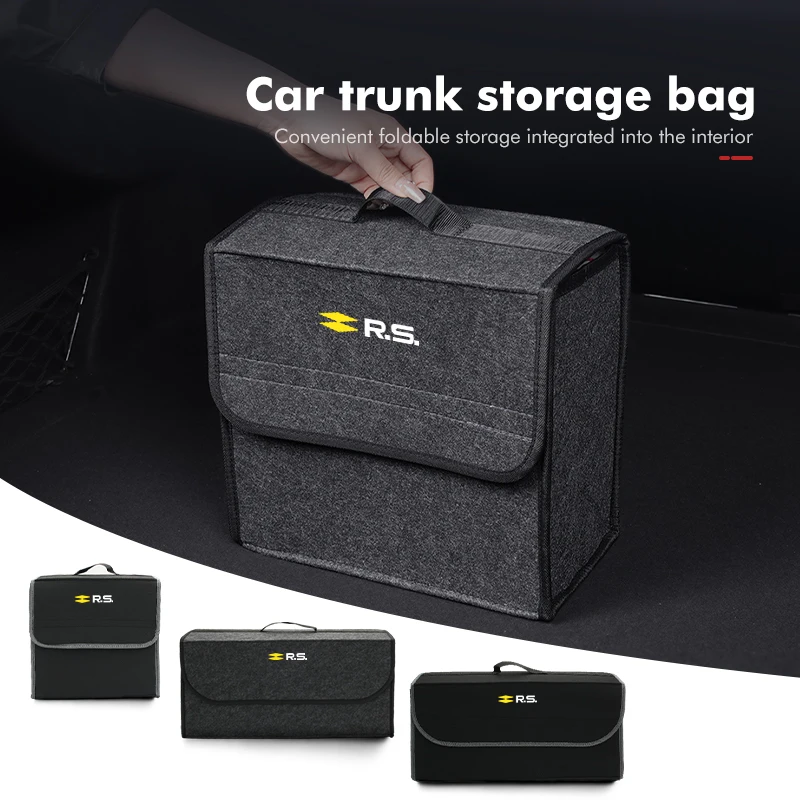 Car Trunk Storage Box Large Capacity Auto Multiuse Tools Bag For Renaul Clio Arkana Captur Twingo Talisman RS Logan Duster