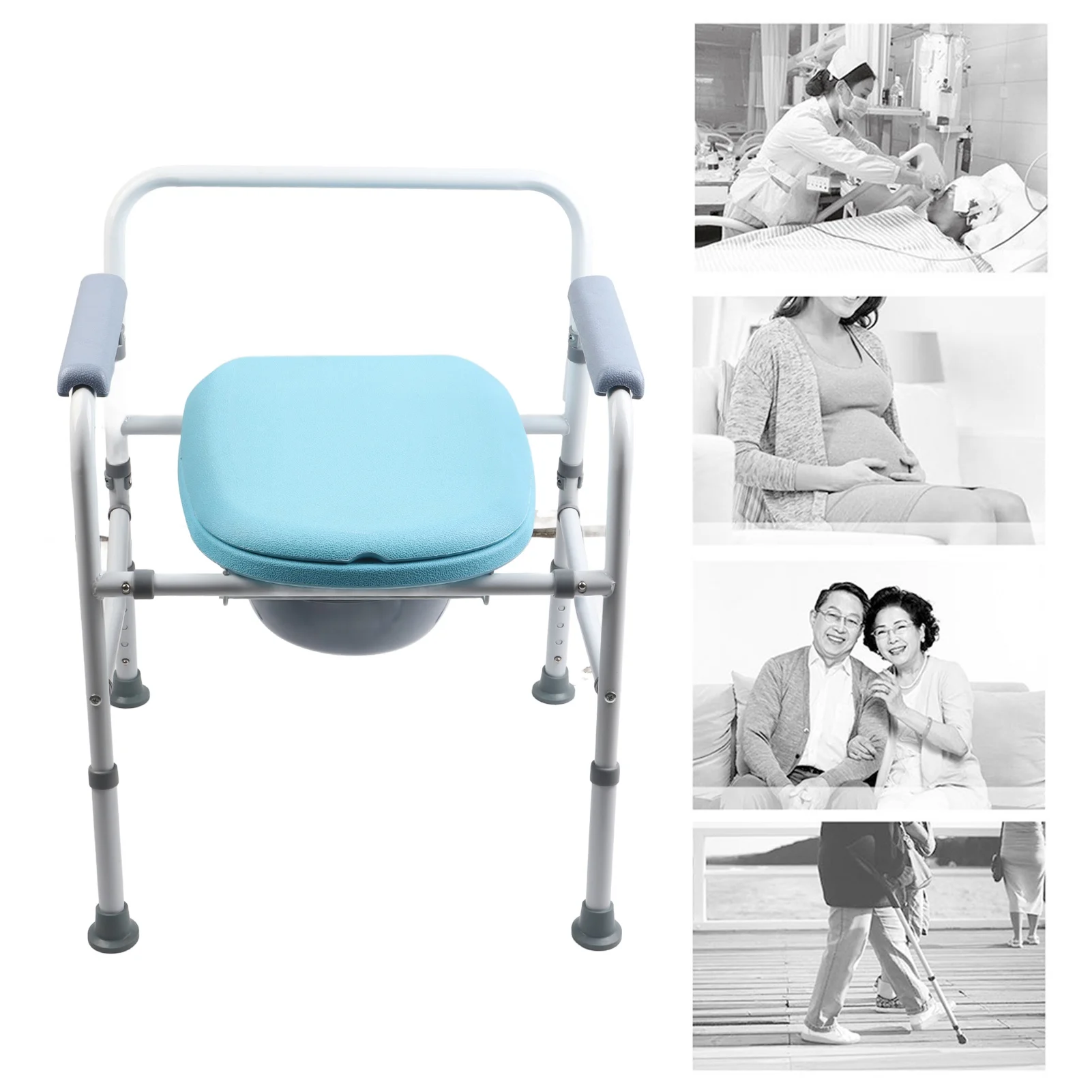 Bedside Commode Chair Commode Chair Heavy Duty Steel Commode Toilet Chair Bedside Drop Arm Commode Chair Drop Arm Commode Chair