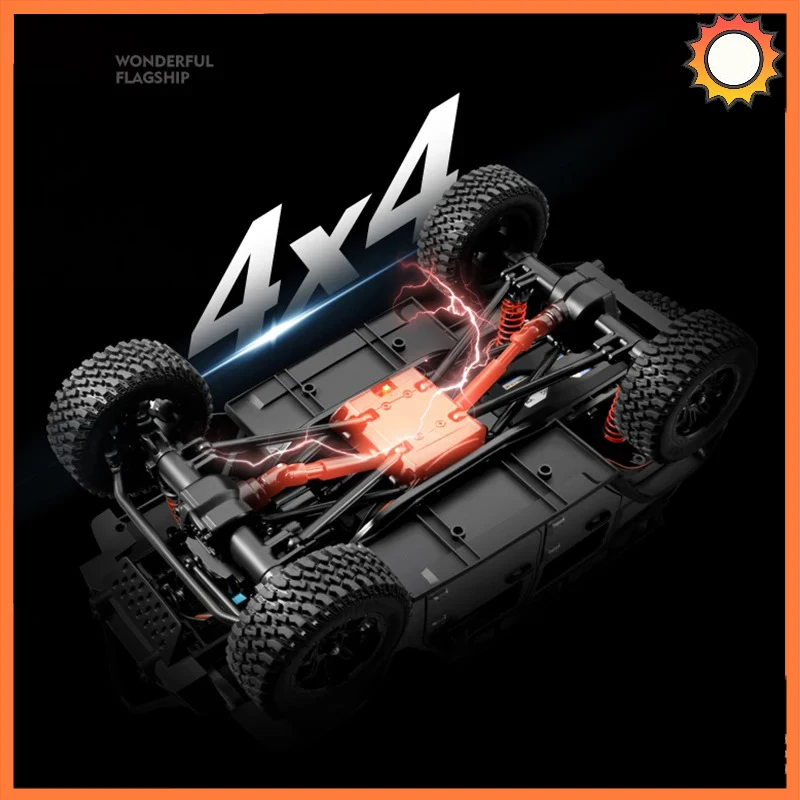 RC Crawler 4x4 Car MN128  2.4G Climbing Buggy Professional with LED Light Full Scale Remote Control Cars Toys for Boys Gift