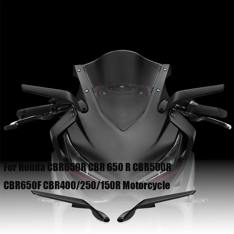 

For Honda CBR650R CBR 650 R CBR500R CBR650F CBR400/250/150R Motorcycle CNC Aluminum Rear View Mirrors Blue Anti-glare Mirror