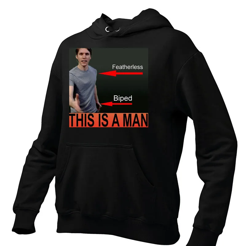 Jerma985 Is A Man Classic Hoodies Plato's Man Featherless Biped Funny Meme 2022 Trendy Sweatshirts Long Sleeves Pullover Tops