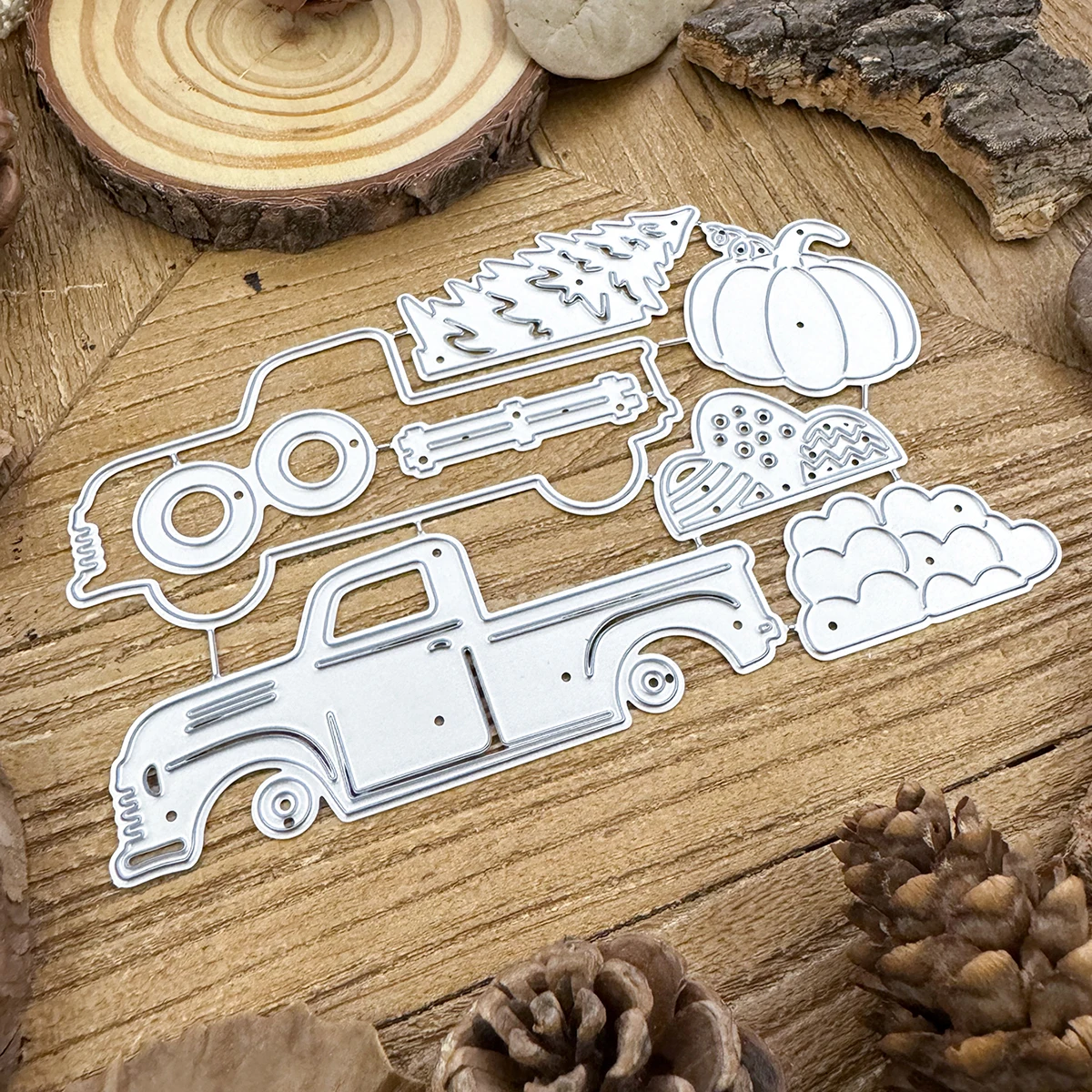 Original Interesting Holidays Layer Truck Metal Cutting Dies Scrapbooking Decorative Embossing DIY Paper Cards