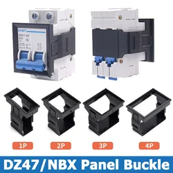 1-50pcs Miniature Circuit Breaker Panel Buckle 1P 2P 3P 4P Air Switch Buckle Mounting Bracket Fixed Frame Holes DZ47-63 NXB-63