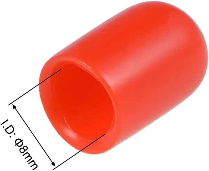 5-50pcs Red Black Rubber End Caps Vinyl Thread Protectors with Screws Bolts Safety Covers Anti-Corrosion Dust Proof