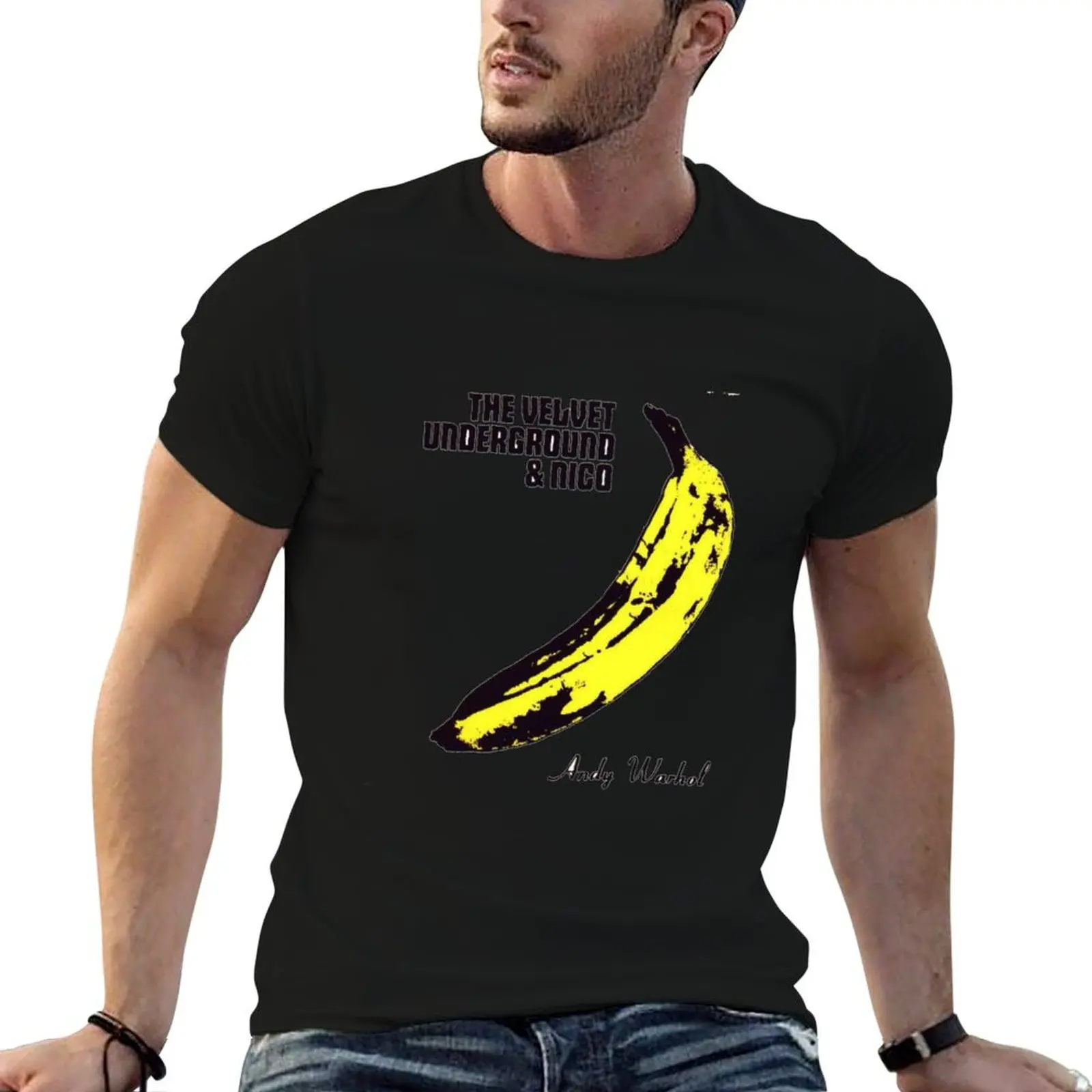 

Andy Warhol's Velvet Underground famous banana design T-Shirt man t shirt summer man t shirt graphic T-Shirt