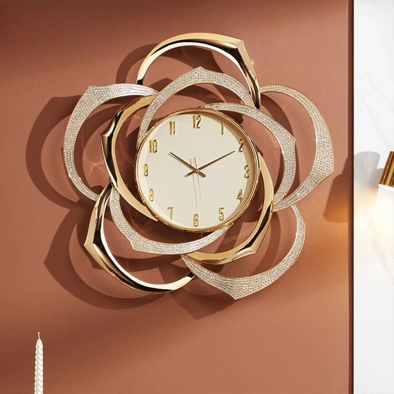 White Round Upgrade Wall Clock Unique Luxury Design Living Room Digital Clock Modern Nordic Orologio Da Parete Home Decor Items