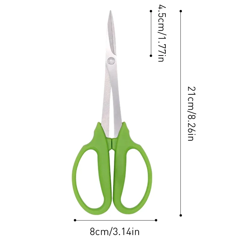 Long-handled Garden Leaf Sprout Shears Stainless Steel Pointed Tip Orchard Fruit Picking Shears Pruning Bonsai Pruning Shears
