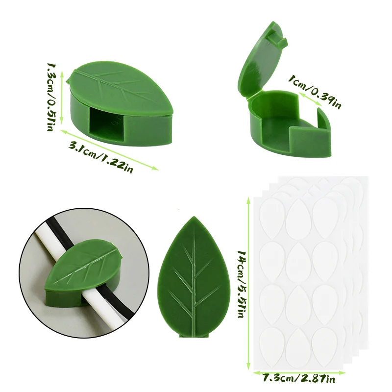 10pcs Plant Climbing Wall Fixture Clips Self-Adhesive Vine Buckle Hook Invisible Rattan Clamp Fixator Wire Fixing Cable Supplies