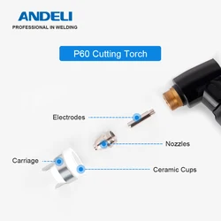 ANDELI-Plasma Tocha De Corte, Consumíveis Bico, Eletrodo, Cortador Kit, Ferramentas De Soldagem, Acessórios, AG60, SG55