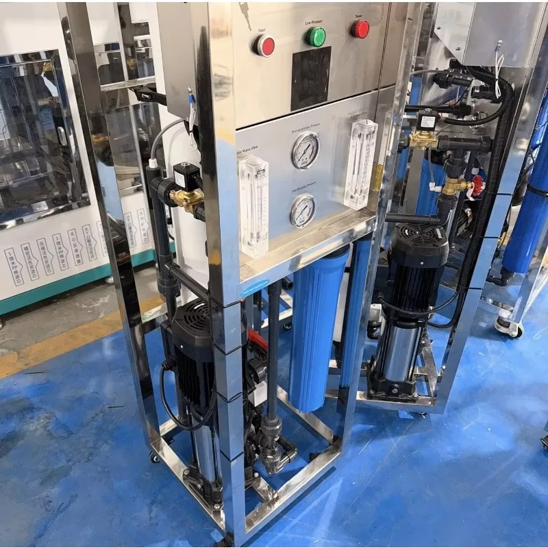 

0.5TPH 500LPH RO Water Purifier Host Skid PLC Automatic SS304 Industrial System For Uzbekistan Drinking Water Project Factory