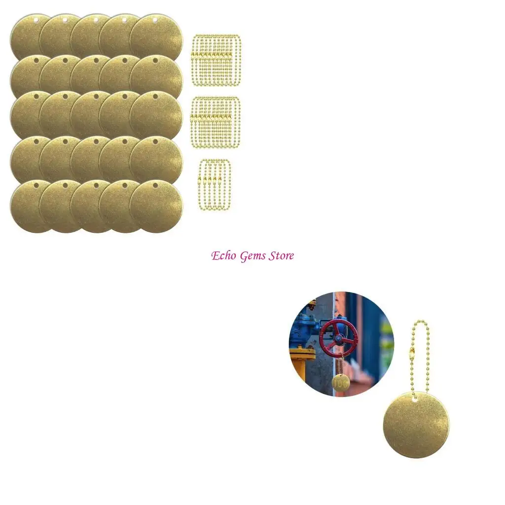 

Multifunctional Golden Brass Engravable Discs for Personalized Jewelry Creations C71A