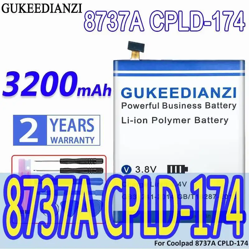 

For Coolpad 8737A Cpld-174 CPLD174 Mobile Phone Battery 3200Mah Reliable Power Supply
