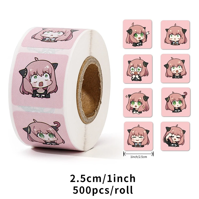 200-500 Sheets / Roll Sanrio KT Kuromi Cartoon New Collection of Stickers Children\'s Reward Stickers Gift Decoration Stickers