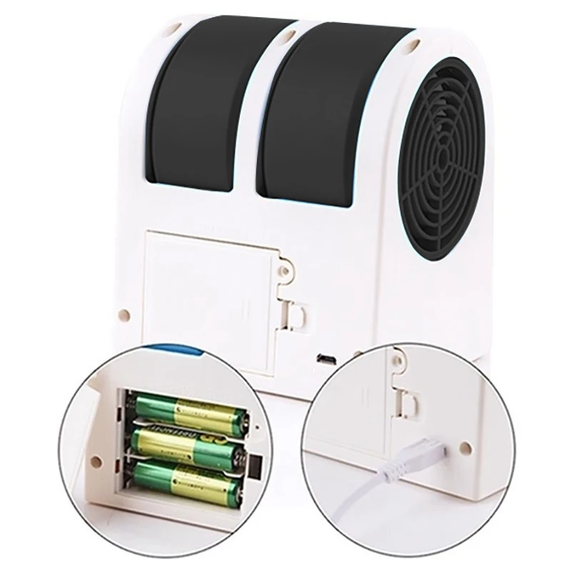 Mini supporter ficateur d'air 3-en-1, ventilateur, humidificateur, refroidisseur silencieux, portable, USB, batterie 62, pour la maison et l'extérieur