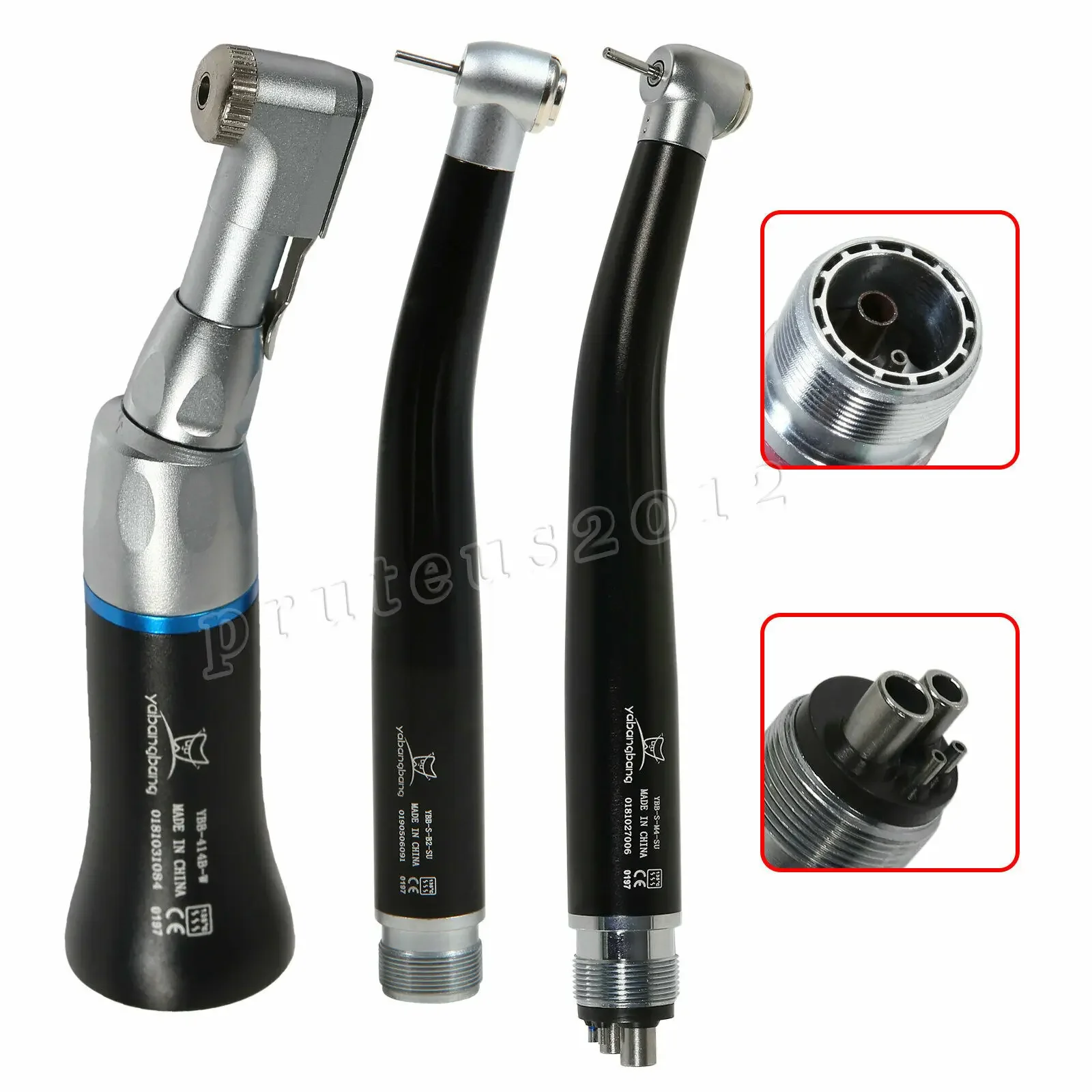 NSK Pana Max Style Dental Standard Head High Speed Handpiece 2/4 Hole/Slow Low Speed Contra angle Handpiece Black Color