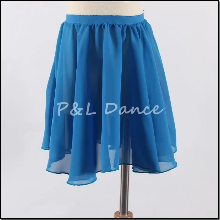 Reinforced Chiffon Imported Elastic 12 Colors 3 Sizes Children's Pull on Skirt Ballet Practice Skirts