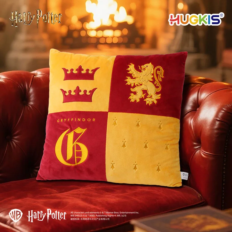 HUGKIS Official Harry Potter Hogwarts House Square Pillow 15x15inch, Car & Couch Pillow Movie Collectible Plushies Gift
