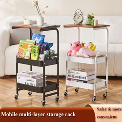 Modern Storage Carts Slim Multipurpose Rustproof Modern Storage Cart Multi-layer Rolling Cart with Wheels Home OrganizerTrolley