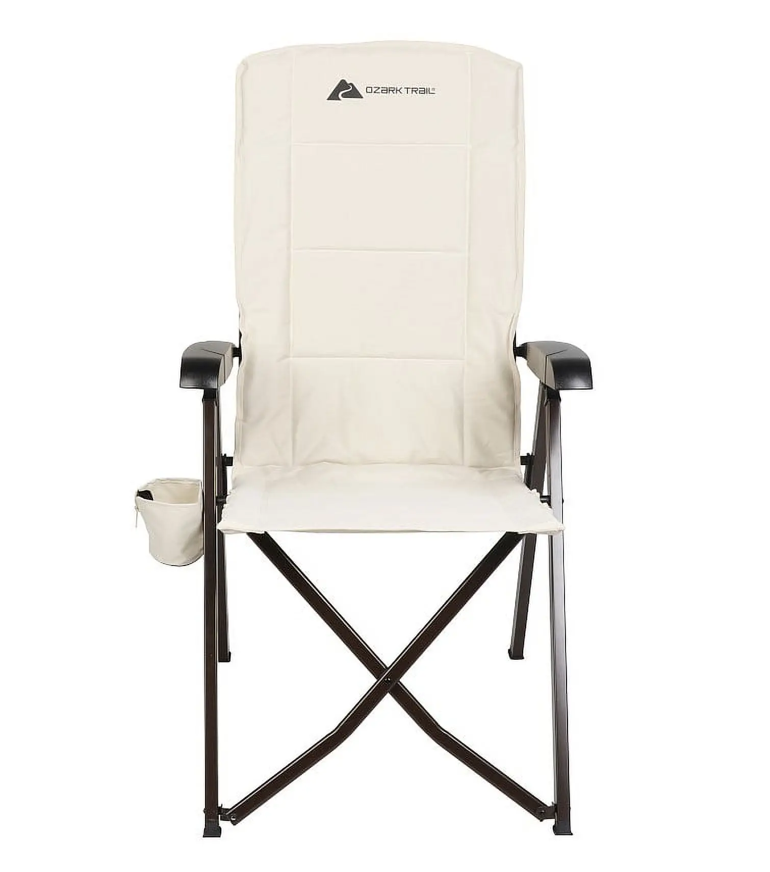 

Glamp high back reclining lounge chair with adjustable armrests in creme finish