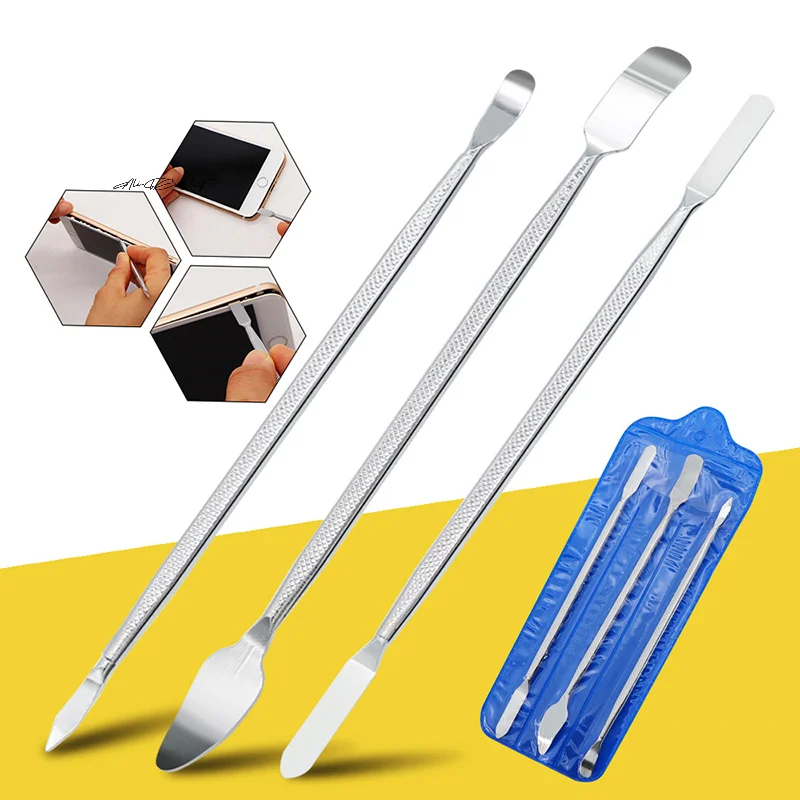 

3Pcs Universal Phone Repair Tools Kit Metal Crowbar Disassemble Tool for iPhone Laptop Tablet - Complete Set of Equipment