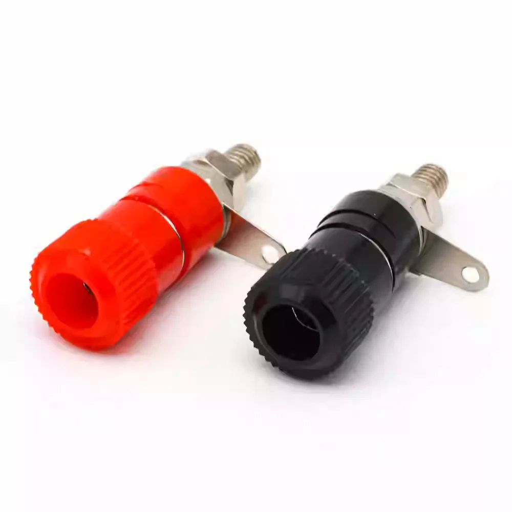 10 PCS Binding Posts Terminals 4mm Banana Plug Socket Red&Black 4mm Terminal Connector for Amplifier Arduino