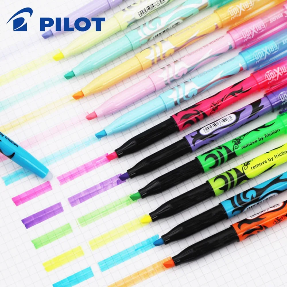 

6/12Pcs Japan Pilot Frixion Erasable Pen Highlighters SW-FL Marker Pen Pastel Office and School Stationery Plumones De Colores